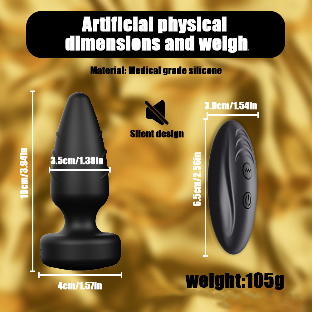 App-Controlled Remote Anal Plug with 10 Vibration Modes and 360° Rotating Swing Motion — detail image 3