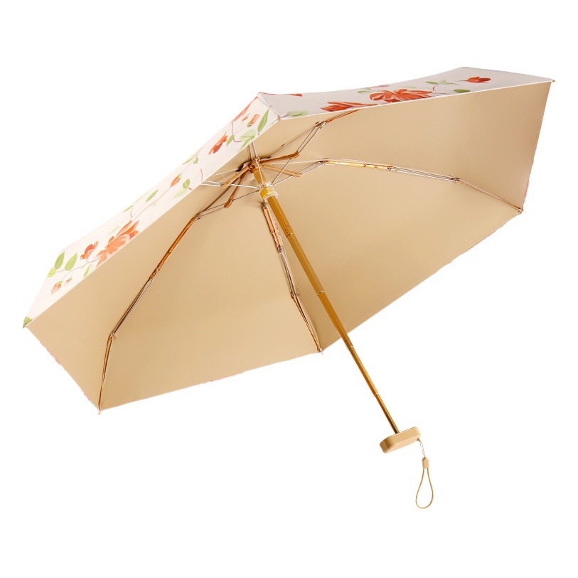 Bolso de la señora paraguas de sol femenino soleado y lluvioso de alto aspecto súper protección solar UV sol paraguas pequeño portátil publicidad personalizada