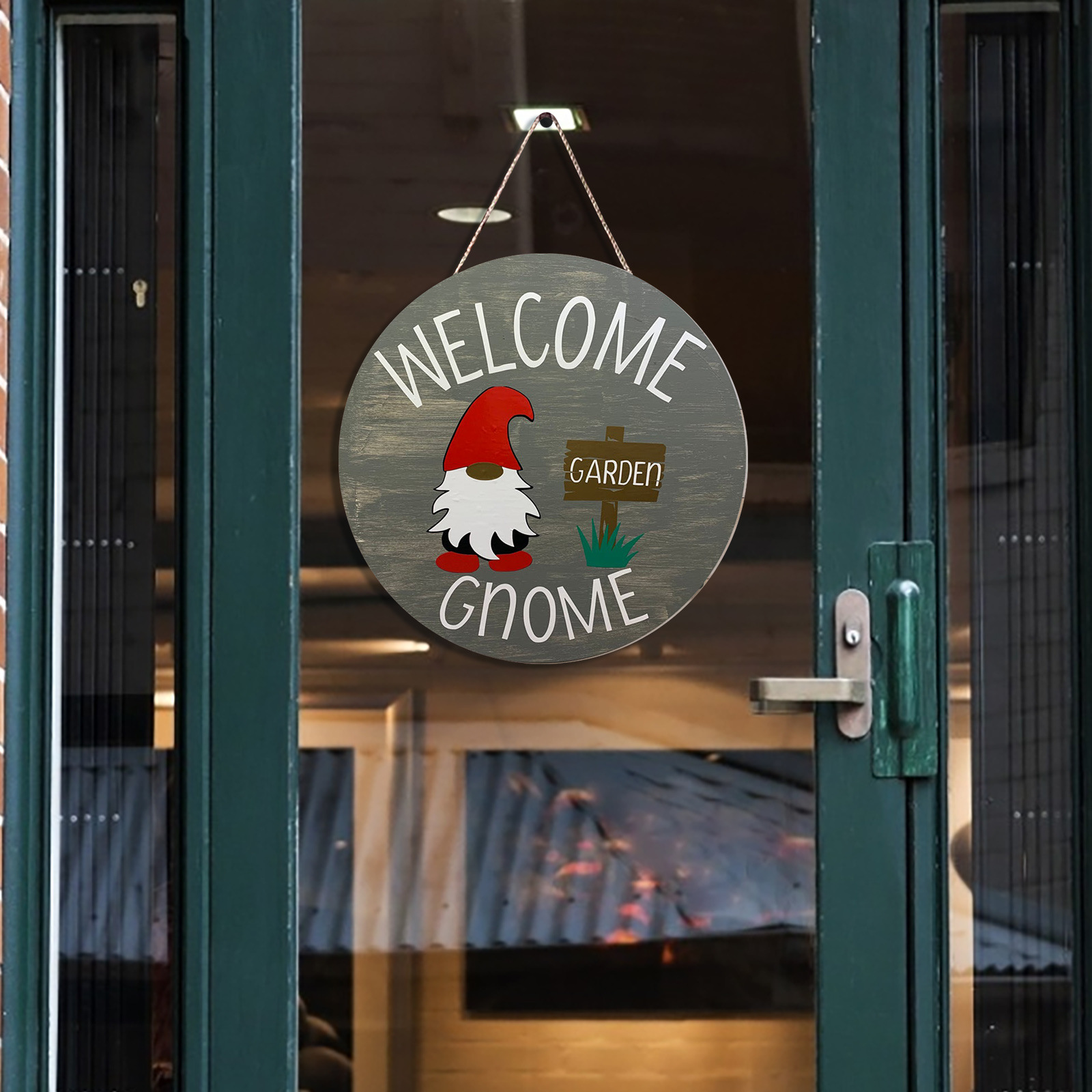 Howe Bei New Christmas Decorations Grey Base Faceless Door Plate Pendant Dwarf Door Plate Home Dress Welcome Door Plate_voghion.com