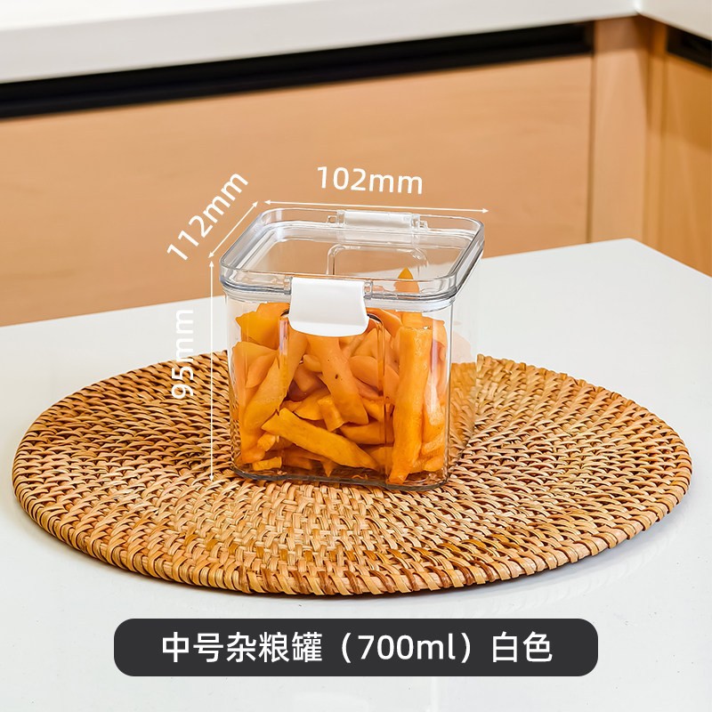 Tanque de sellado granos, especias de cocina, contenedor de almacenamiento de granos, caja de plástico transparente de grado alimenticio, caja de almacenamiento de té de productos secos image 13