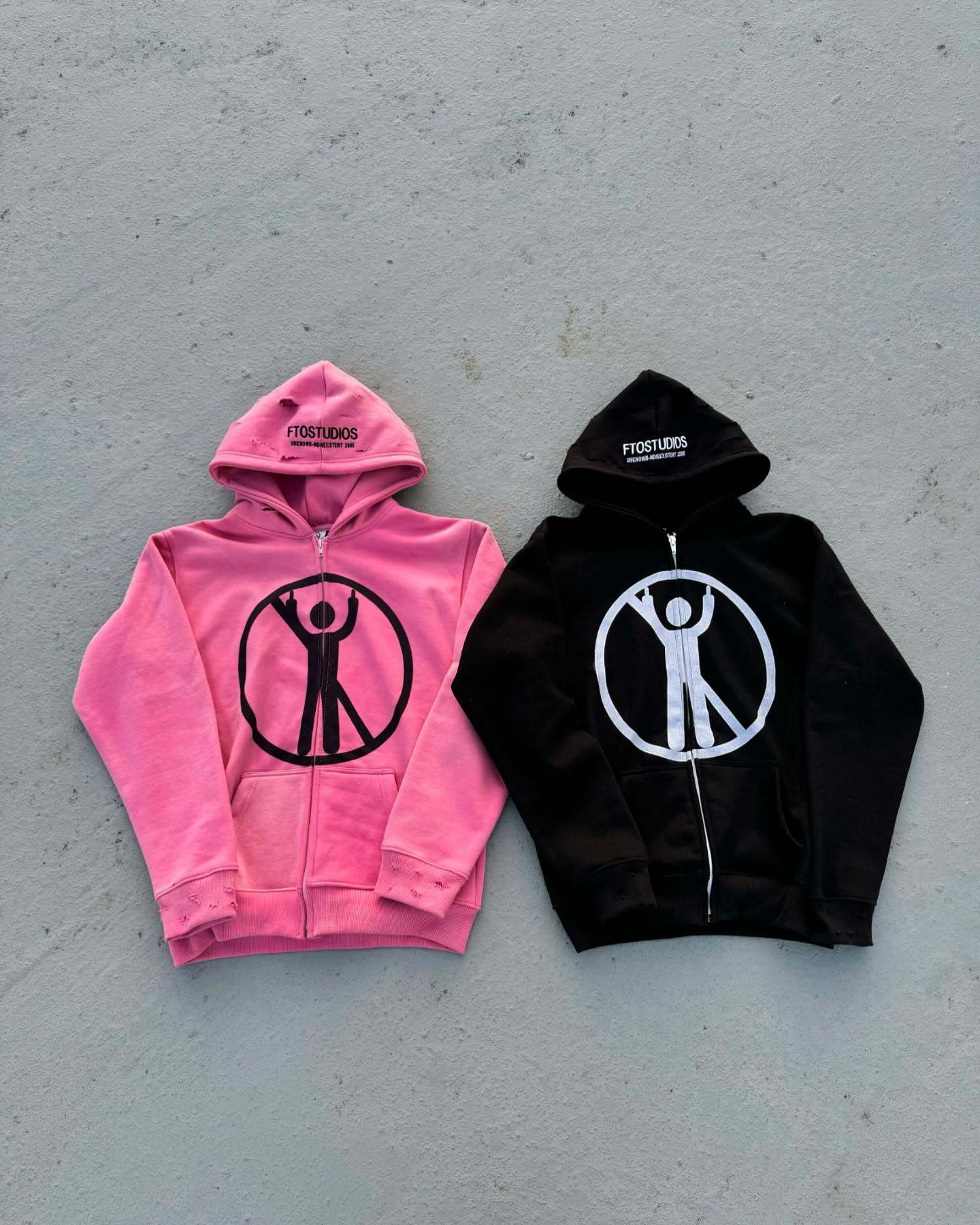 Men's Clothing American Casual Style Unisex Design Spring Hooded Sweatshirt Cardigan Sweatshirt American Trend_viptrois.com