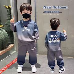 男童春秋装套装2025新款中小童时髦卫衣卫裤春秋季炸街潮流两件套