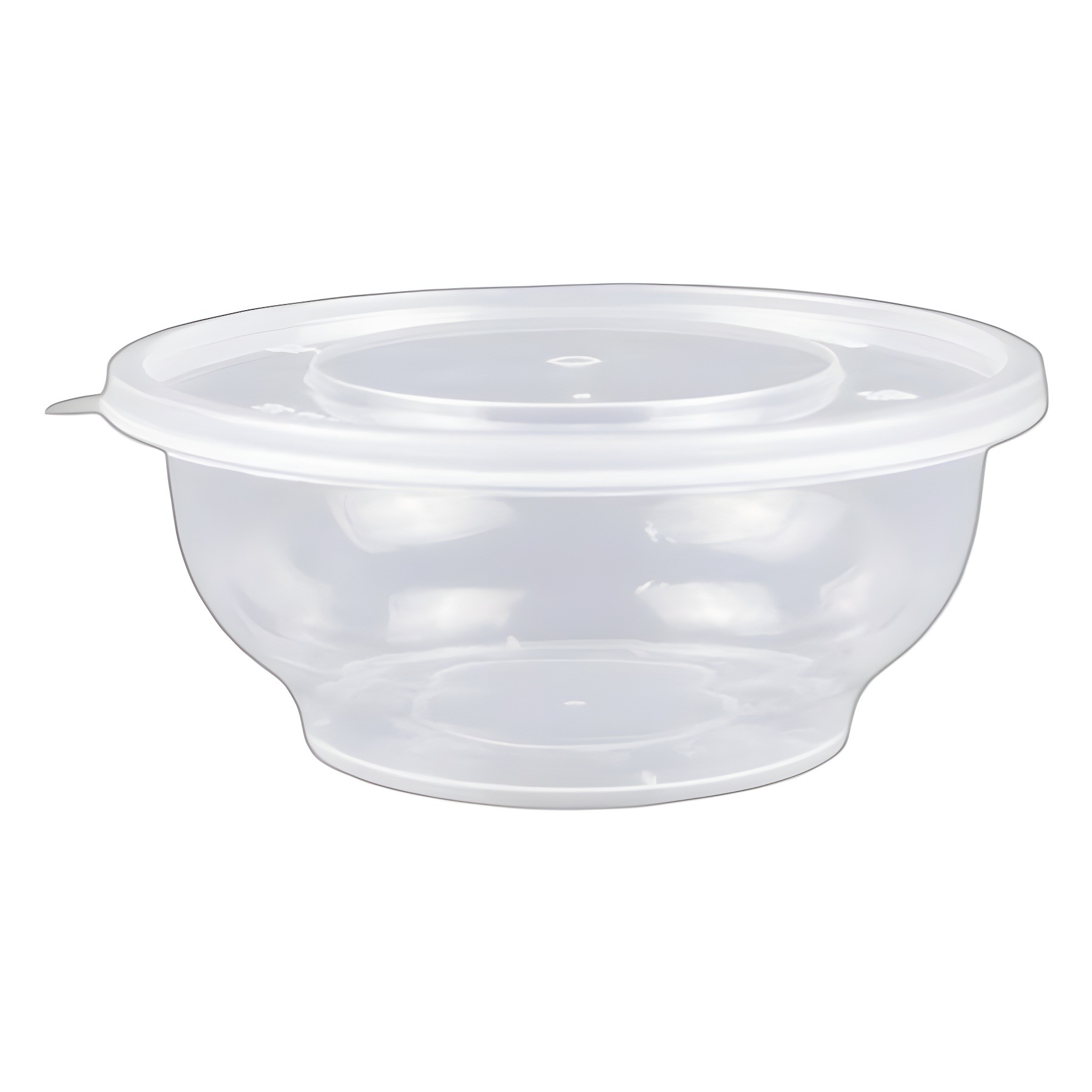 Venta directa de fábrica Spot engrosamiento de plástico transparente blanco tazón de embalaje engrosamiento desechable hogar comercial lonchera con tapa