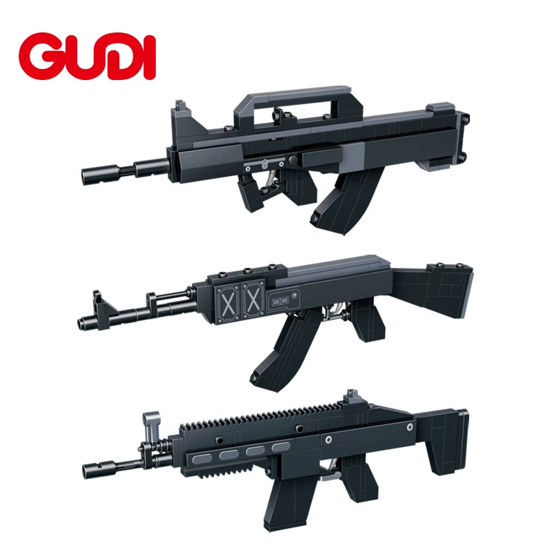 古迪 Rifle, сборочная модель для мальчиков, конструктор, игрушечный пистолет, полиция