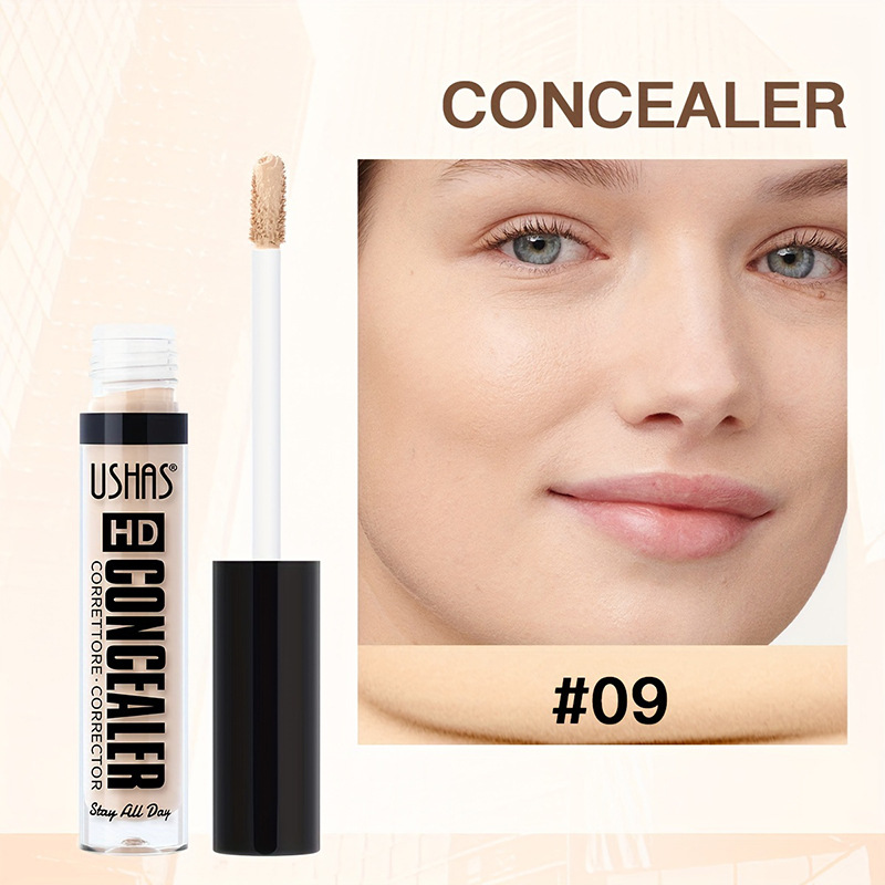 USHAS Cross-border spot corrector de larga duración, control de aceite a prueba de agua, protección contra las ojeras, base líquida, lápiz reparador líquido