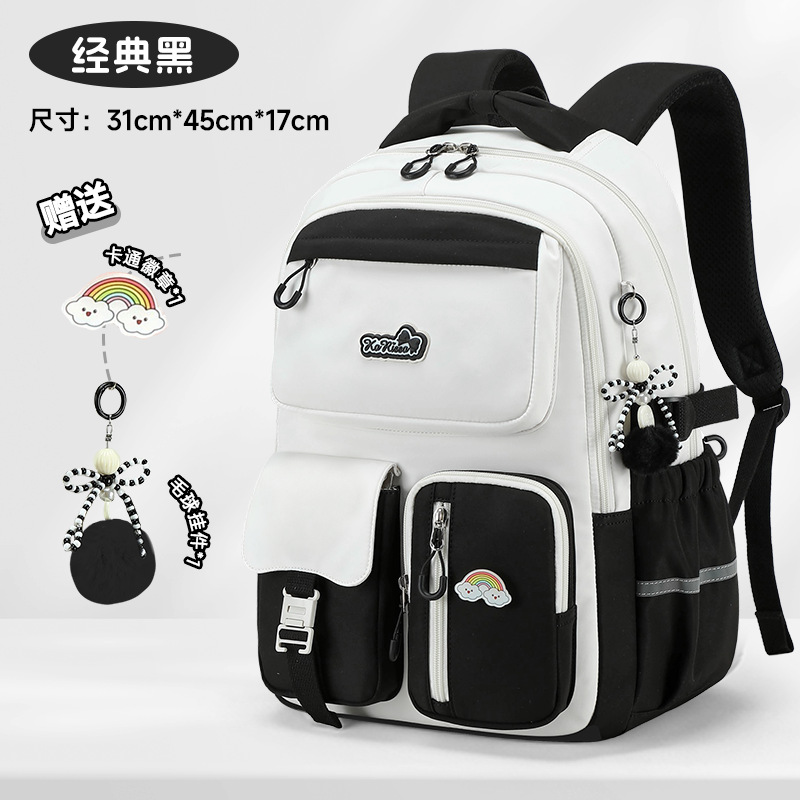 Mochila Escolar para Estudiantes de Tela de Oxford, Transpirable e Impermeable, para Educación Escolar
