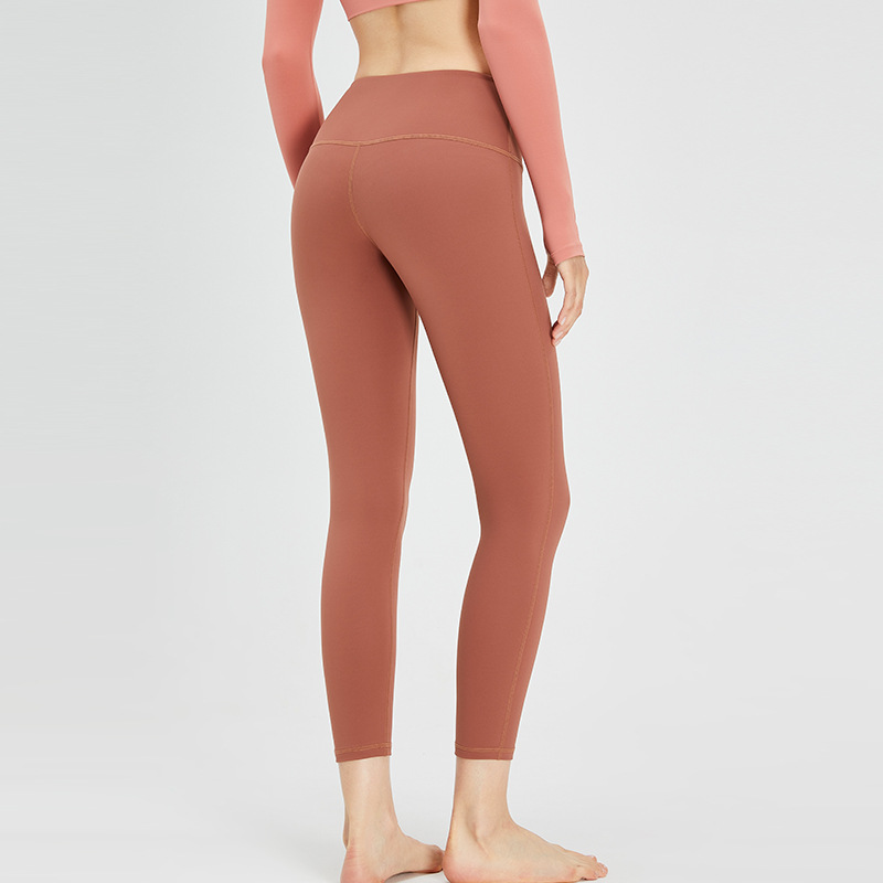 Transfronterizo de otoño e invierno con forro polar engrosado nuevos pantalones de fitness levantamiento de la cadera que forma los pantalones deportivos de las mujeres T-free vergonzoso pantalones de yoga