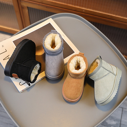 Children's Snow Boots Winter New Fleece Lined Thick Winter Boots Girls Soft Sole Cotton Boots Boys Baby Cotton Shoes