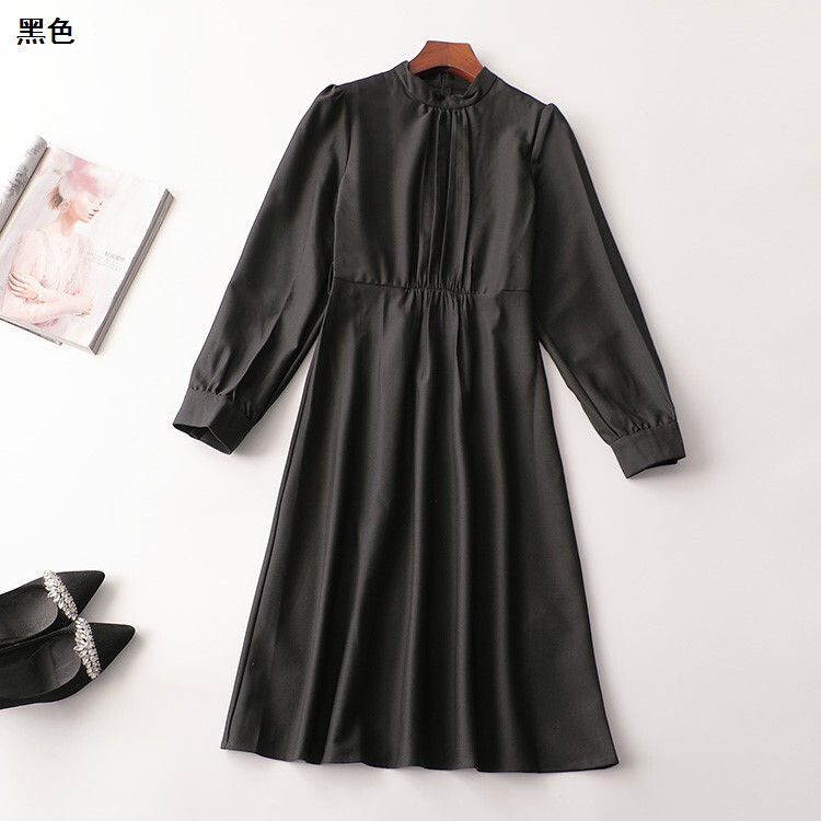 241539 Autumn Dress Shenzhen Women's Extra Long Long Sleeve Stand Collar Shenzhen Mingwei Wholesale Products 241539 Autumn Dress Shenzhen Women's Extra Long Long Sleeve Stand Collar Shenzhen Mingwei Wholesale Products