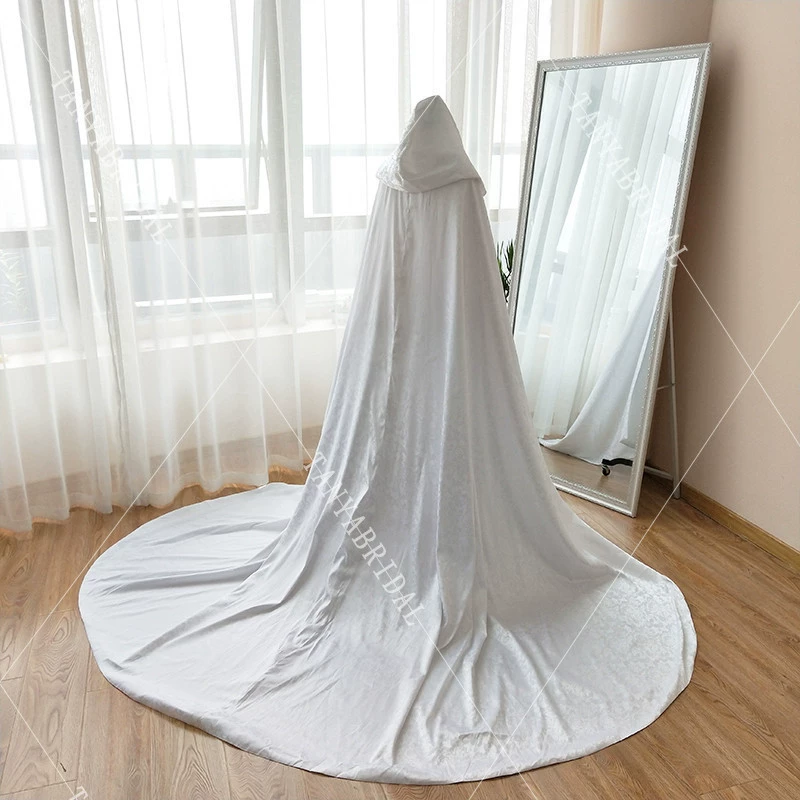 Elastic winter trench coat for bride, halloween