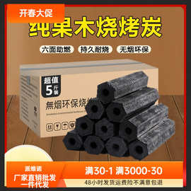 木炭烧烤碳无烟家用果木炭碳烤炉竹炭烤火室内炭块速燃专用碳批发