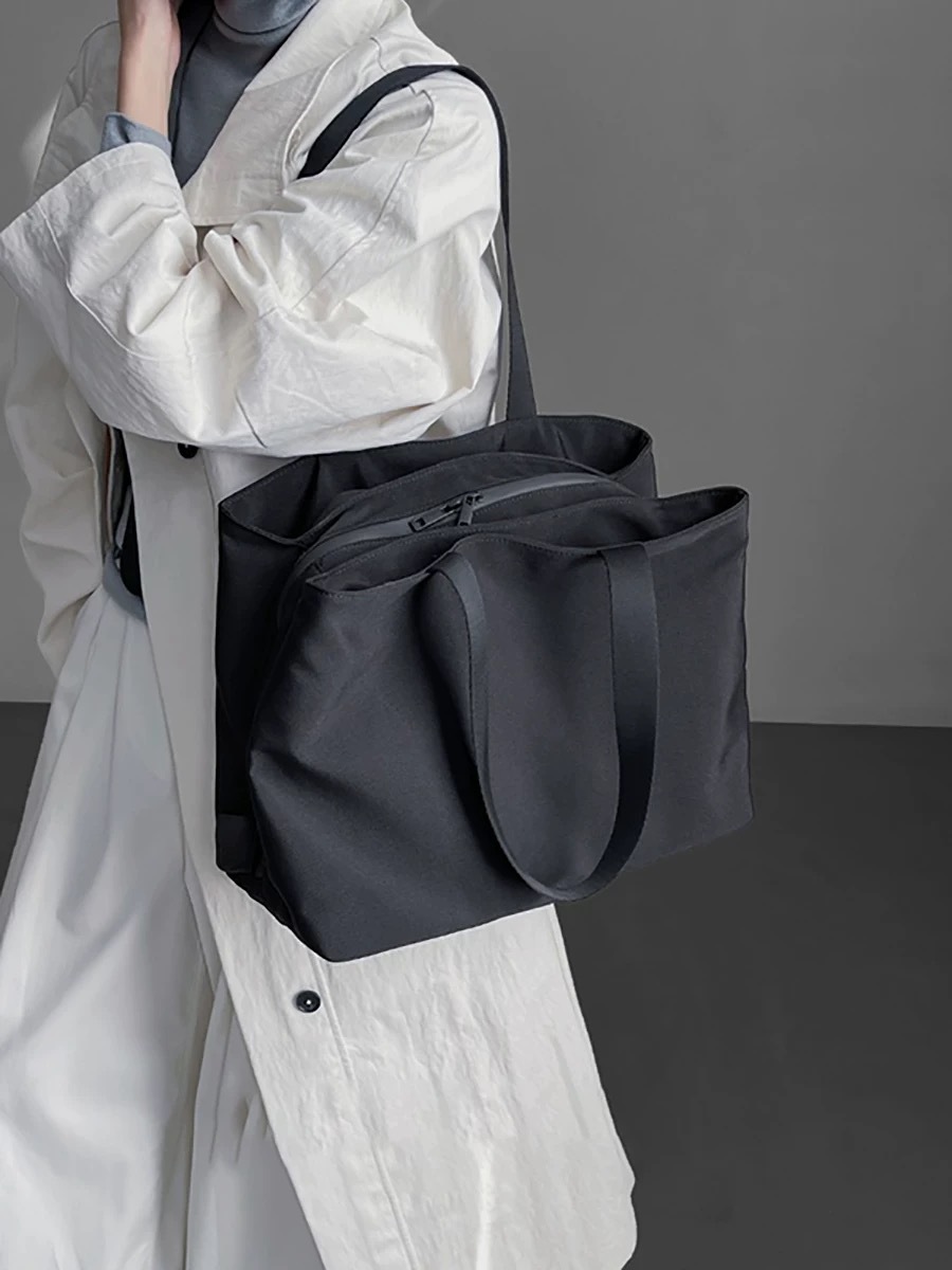 2025 Women's Tote Large Capacity Laptop Single Shoulder Handbag Commuter Travel Bag Multi-Pocket Lightweight_voghion.com