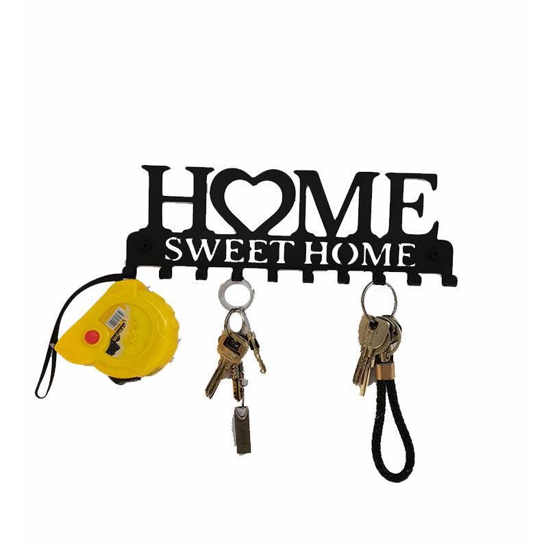 Amazon nuevo hierro HOGAR creativo clave gancho de perforación libre de almacenamiento rack toalla gancho fila gancho puede ser fijo