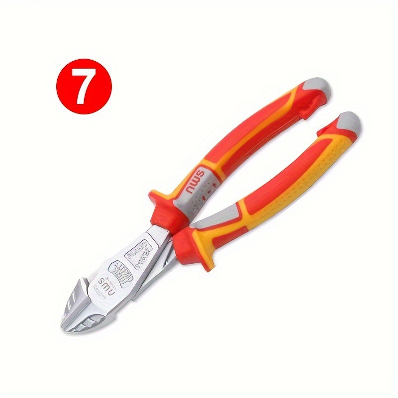 Cortadores de Alambre Excéntricos de Grado Industrial Estilo Alemán, Alicates de Punta Aguja, Alicates Diagonales, Alicates Especiales para Electricistas, Cortadores de Alambre de Grado Industrial para Pelar Cables