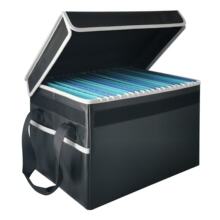 亚马逊防火文件收纳箱带盖子魔术贴可折叠文件存储盒用于悬挂信件