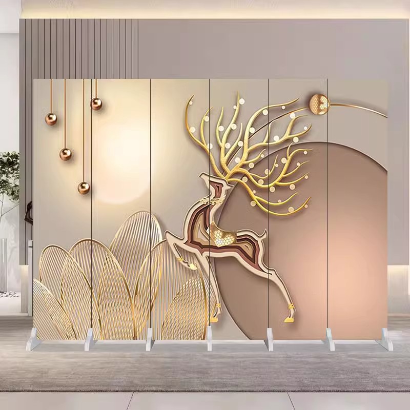 European Modern Partition Screen Entrance Office Mobile Folding Hotel Bedroom Screen Partition Living Room