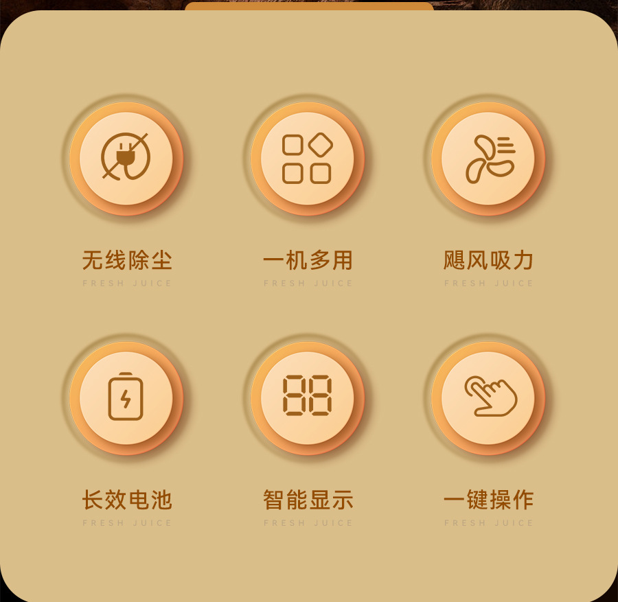 Cross-Border Special Car Vacuum Cleaner High-Power Portable Wireless Charging Desktop Car Vacuum Cleaner