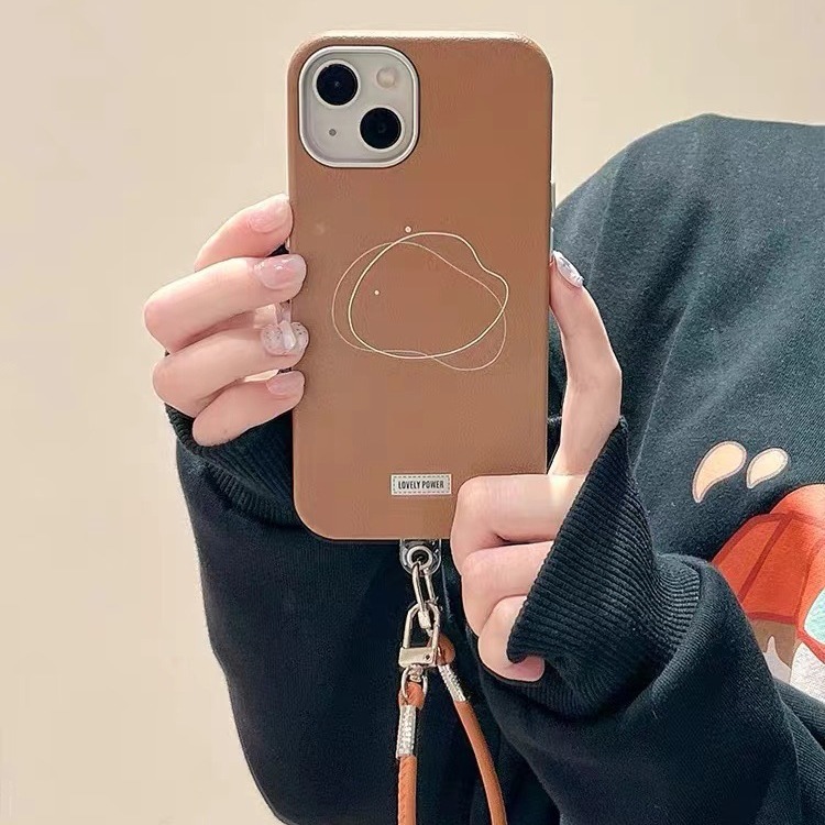 Maillard líneas simples para iPhone16promax funda para teléfono móvil 14 Apple 15PM portátil 13 otoño e invierno 16