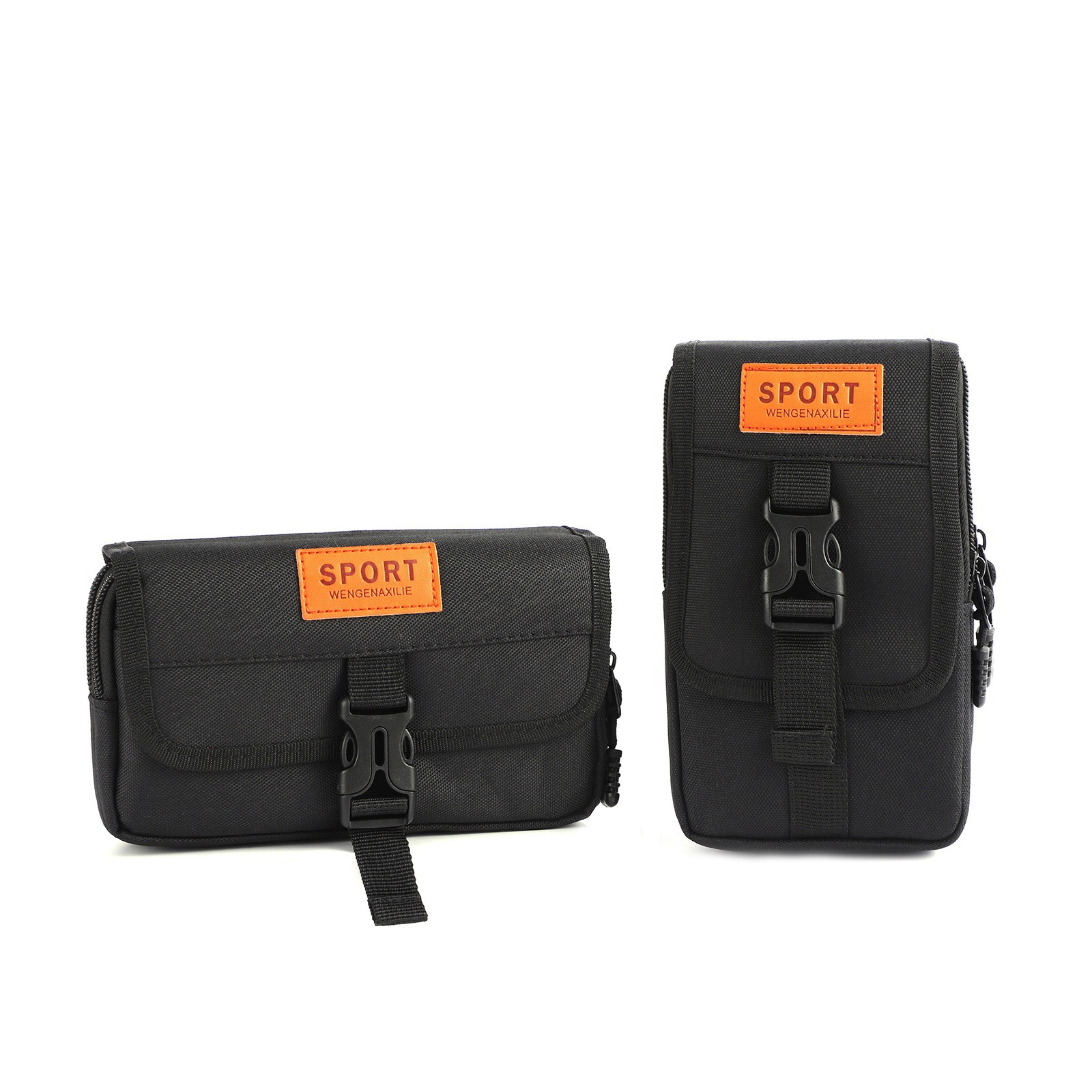 New Off-Road Camping Mobile Phone Anti-Lost Bag Construction Site Mobile Phone Bag Practical Wear-Resistant Oxford Cloth Hook Chest Bag Wholesale