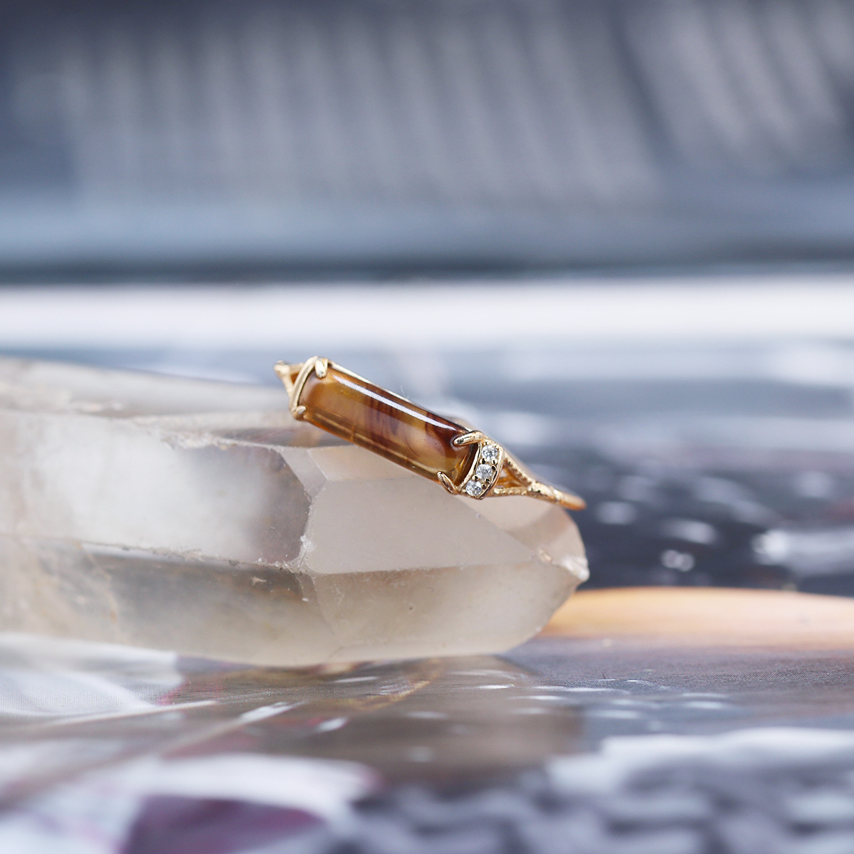 1g Weight Amberoid Inlay Material Charms, Rings Classification 1 Piece Quantity Daily Occasion 925 Sterling Silver Material Geometric Pattern All Seasons Season Women's Gender Casual, Retro Style Agete Christmas Limited Amberoid Rings Pendants New Wholesale 925 Sterling Silver Gold Plated Personality Retro Necklace 10