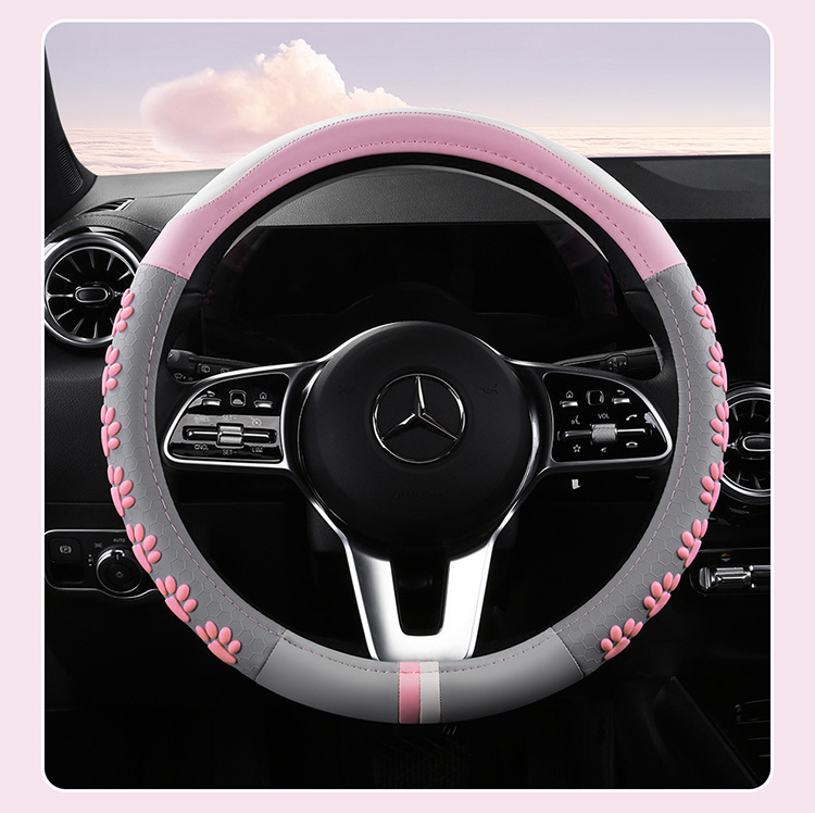 2022 new cartoon 3D adorable claw steering wheel cover non-slip wear-resistant men's and women's four seasons general round d 36-38