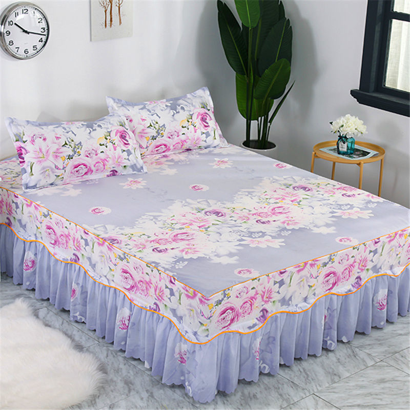 Una sola cubierta de cama de color sólido cubierta de cama de cama coreana sábanas de cama 1 m 1.5 / 2.0 m