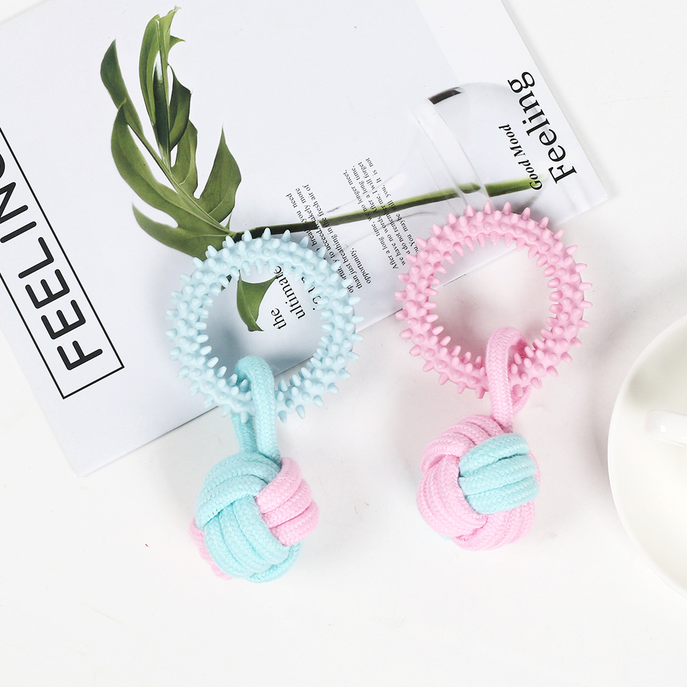 Juguete para mascotas de TPR de gran venta transfronterizo, palo de dentición para perros para entretenimiento, juguete de autoentretenimiento para cachorros duradero y resistente a las mordidas.