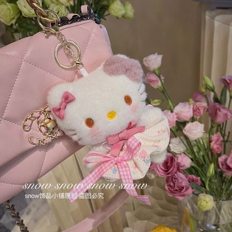 萌趣品牌东莞毛绒公仔小众可爱kt猫书包挂饰批发|undefined