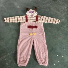 萝卜熊珊瑚绒卡通连体睡衣冬季情侣家居服史努比可外穿睡袍代发