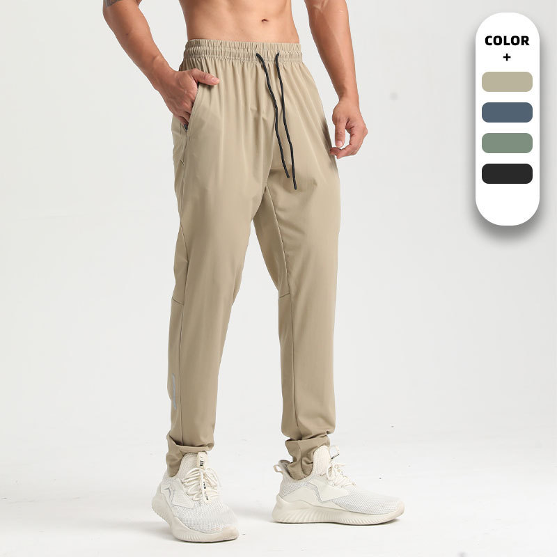 Woven Casual Sports Trousers Men's Thin Loose Straight Tube Quick-drying Ice Silk Sense Fitness Training Running Basketball Pants Woven Casual Sports Trousers Men's Thin Loose Straight Tube Quick-drying Ice Silk Sense Fitness Training Running Basketball Pants