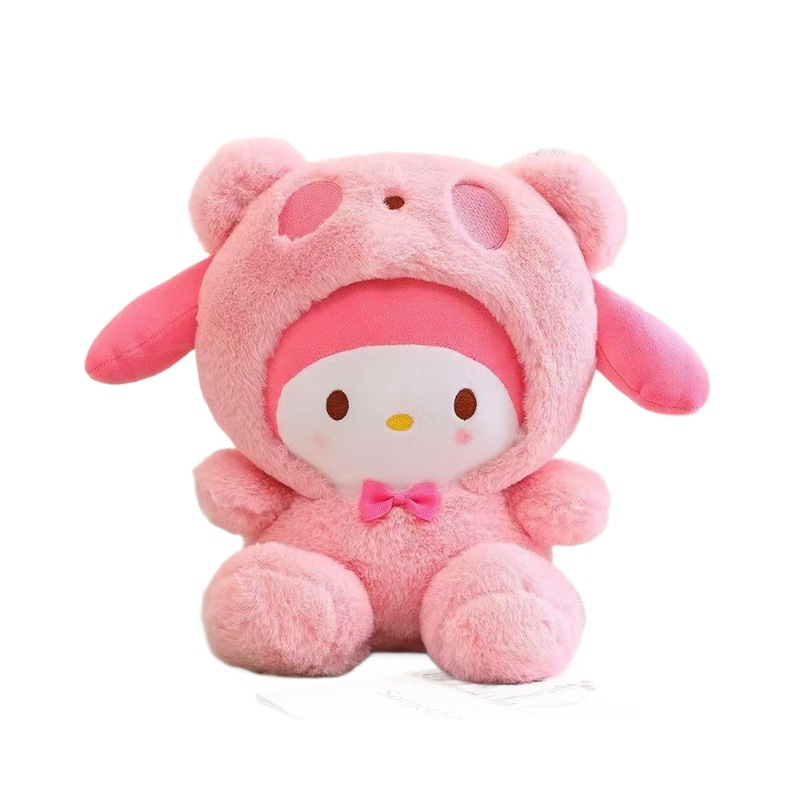 Muñeco de peluche Kuromi y Cinnamoroll de terciopelo corto suave para regalo