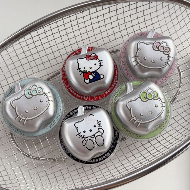 電気メッキボトルキャップアップルキティ猫ホルダー magsafe 磁気携帯電話ケースデスクトップ怠惰なアーティファクトクリエイティブに適しています|undefined