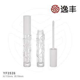 新款网红蝴蝶结雕花浮雕图案唇彩管唇釉瓶唇蜜管逸丰包材批发直销