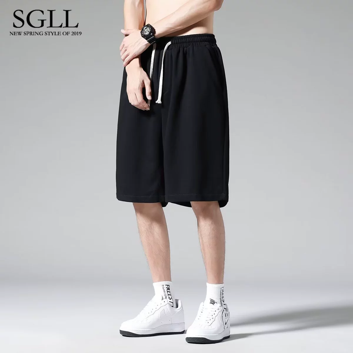Summer silk thin shorts for leisure, trousers, plus size