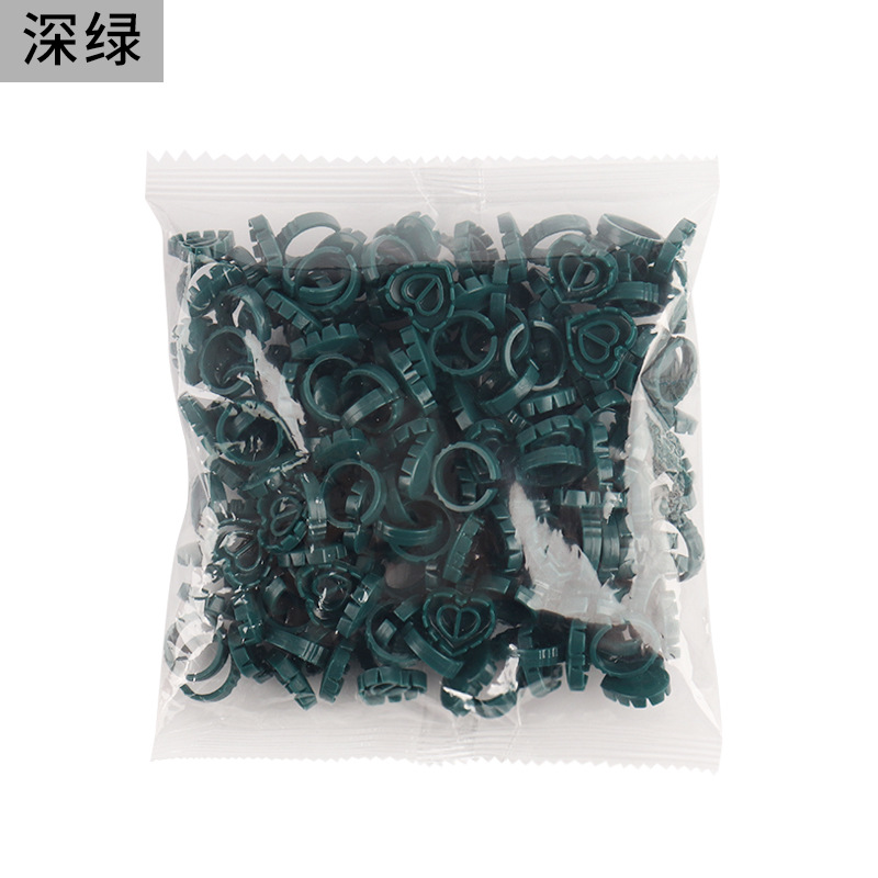 Venta al por mayor de pestañas postizas injertadas taza de anillo de goteo de pegamento 100/paquete de hermosas pestañas flor taza de anillo herramienta de bandeja de pegamento