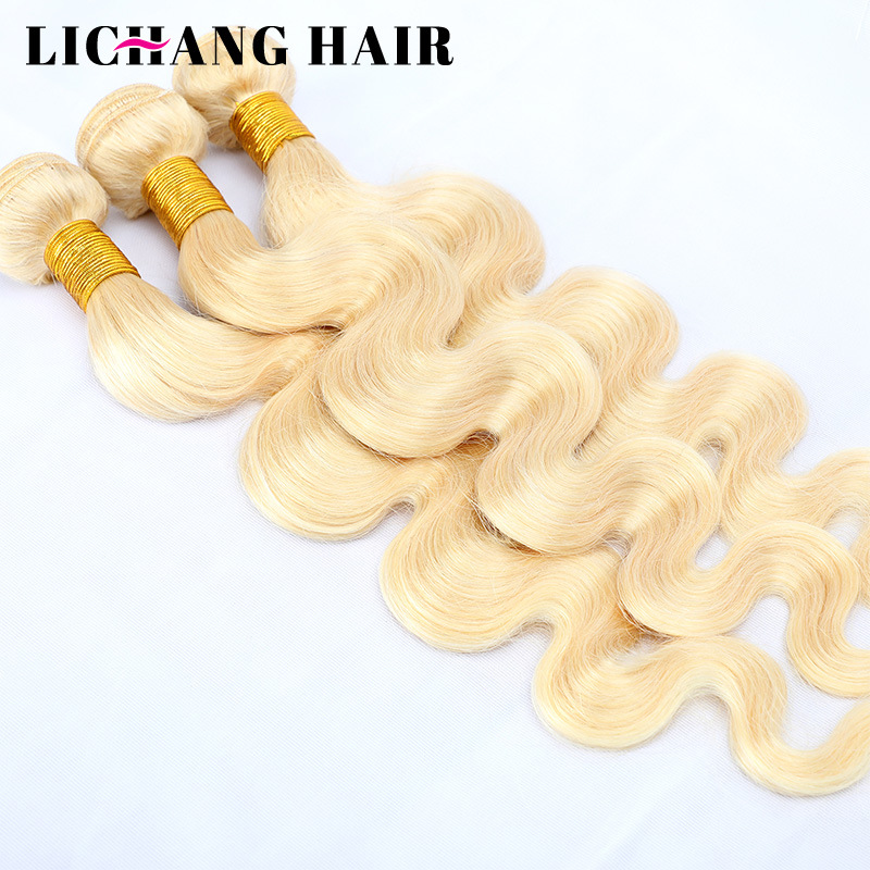 VIRGIN 中国发 hair bundle body weave 613#BLONDE 发帘 发条