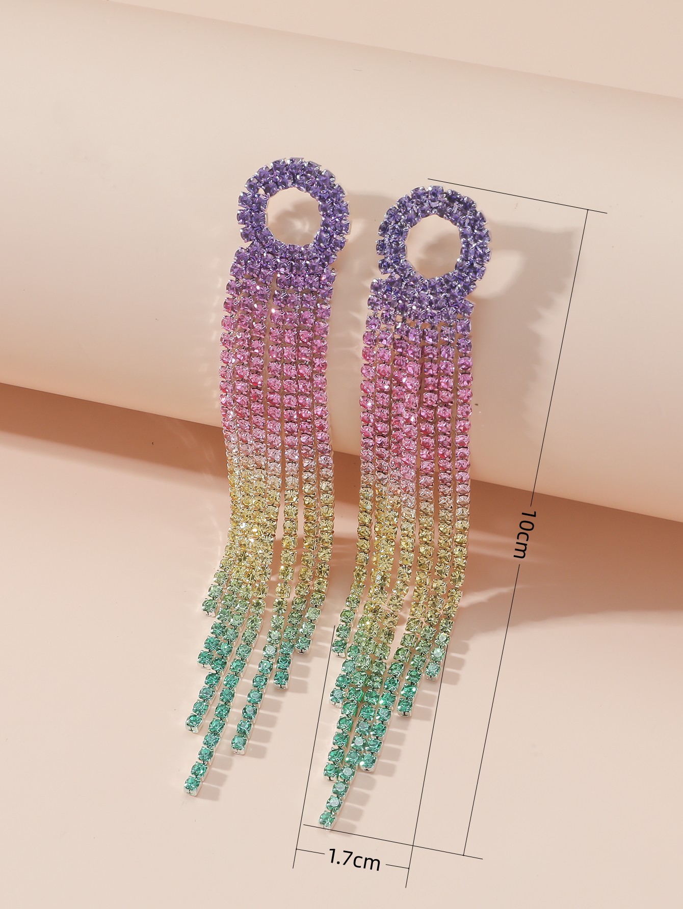 1 Pair Quantity Banquet Occasion Alloy Material 1 Pair Luxurious Geometric Plating Inlay Alloy Rhinestones Silver Plated Earrings