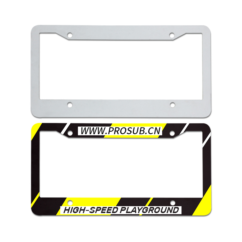 Matrícula marco fábrica directa aluminio coche placa de matrícula americana modificación rack transferencia térmica personalizado material de DIY image 1