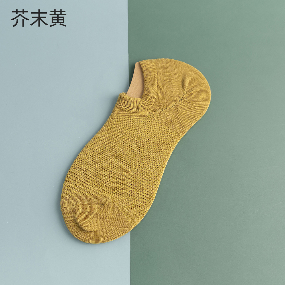 Los calcetines de barco no se caen con los calcetines delgados de verano para mujer, los calcetines de algodón de color sólido para niños, los calcetines de mujer antideslizantes que absorben el sudor de Zhuji al por mayor