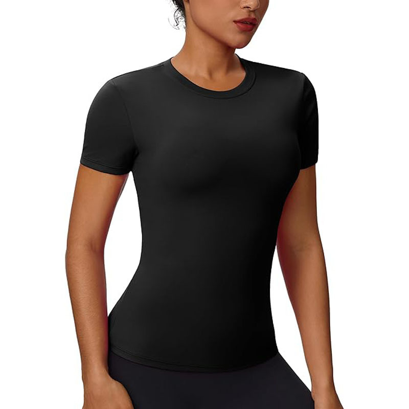 Skim Fits Everybody Versatile Style Top, Lightweight Round Neck Classic Slim Fit Coffee-Colored Short-Sleeved T-Shirt for Women Skim Fits Everybody Versatile Style Top, Lightweight Round Neck Classic Slim Fit Coffee-Colored Short-Sleeved T-Shirt for Women