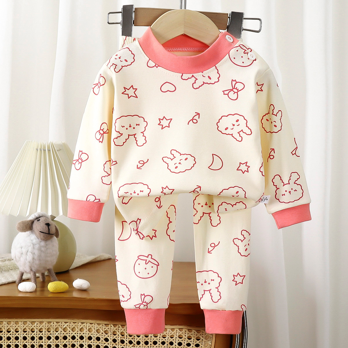 T-m pure cotton suit (full of flower bunny)