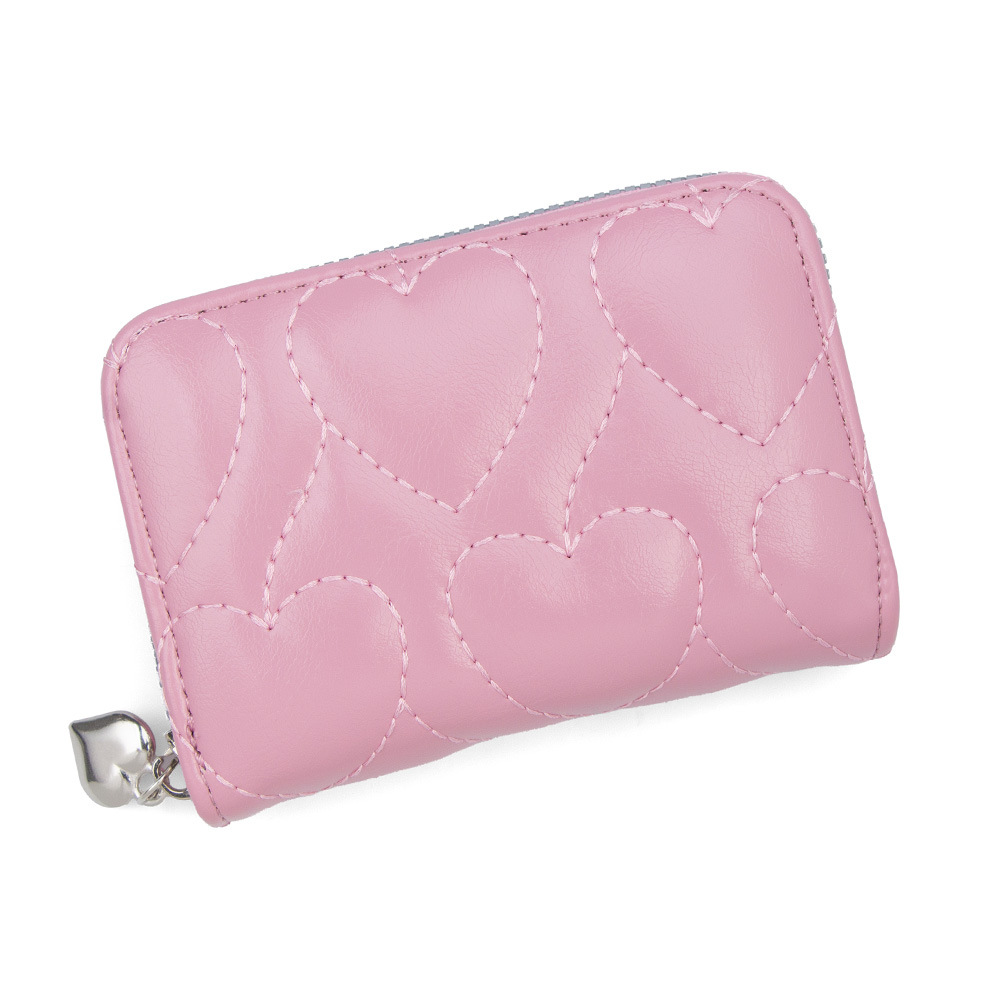 Hot sale nuevo simplista dulce amor universal cremallera multi tarjeta bolsa de tarjetas de órgano estudiantes en una bolsa de cambio para mujeres