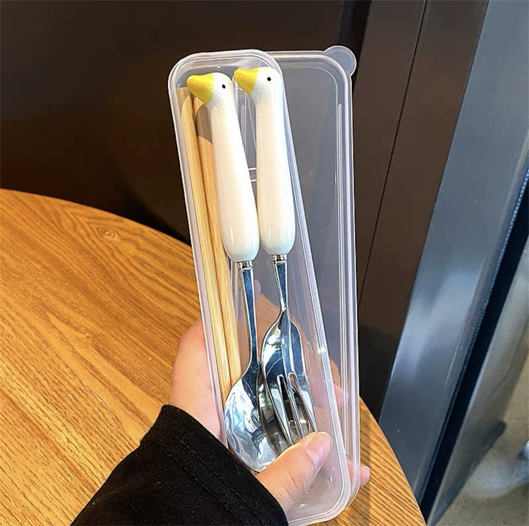 Creative cute brand spoon stainless steel, tableware, handheld high quality set