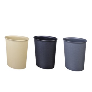 Kitchen Oval Bathroom Trash Can Single Layer Bathroom Plastic Flame Retardant Trash Can Hotel Room Anti-flame Retardant
