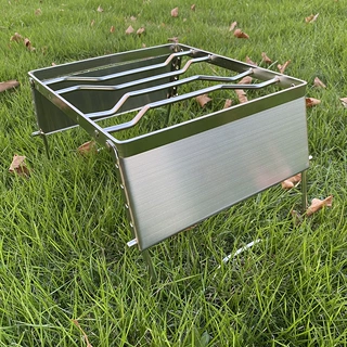 不锈钢折叠防风烤架户外多功能挡风板炉头支架便携式野营野餐锅架