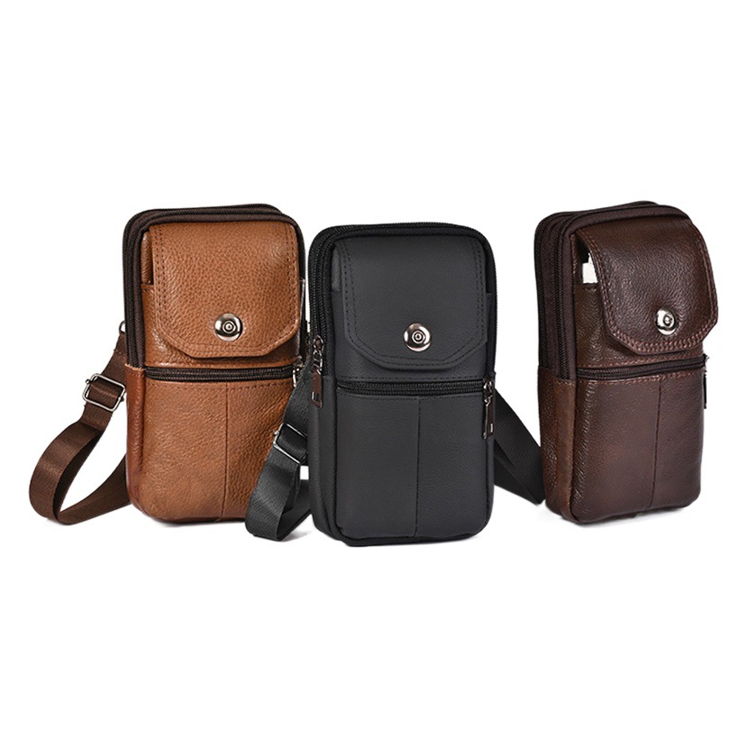 Nuevo bolso multifuncional de la cintura del teléfono móvil del crossbody de los hombres del zurriago bolso multifuncional de la correa de la moda portátil al aire libre