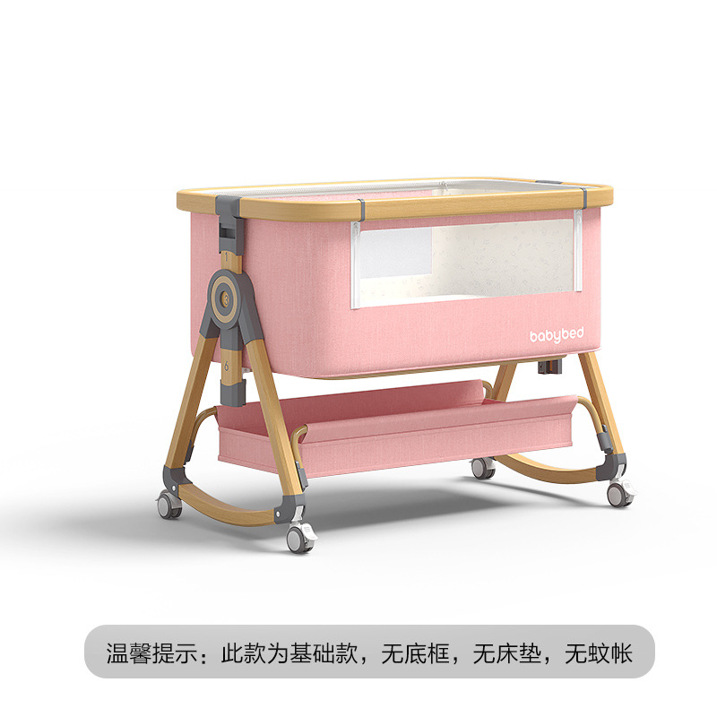 Cuna de aleación de aluminio móvil nueva cama grande empalmada multifuncional portátil plegable cuna para bebés al por mayor