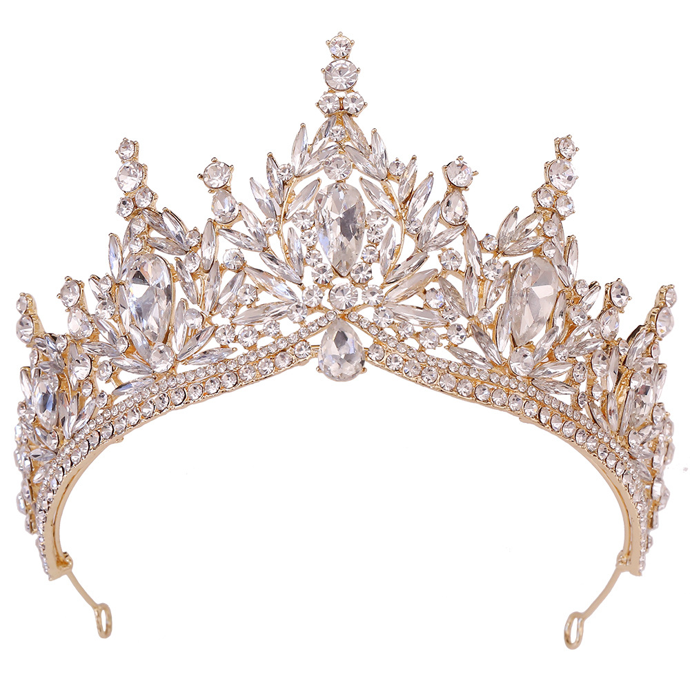 100g Weight Crown Hair Accessories Type 1 Piece Quantity Wedding, Birthday, Festival Occasion Alloy Material Leaf, Crown Pattern All Seasons Season Women's, Adults Gender Diamond Design Bridal, Shiny Style Bridal Shiny Women's Adults Leaf Crown Alloy Diamond Crown 20