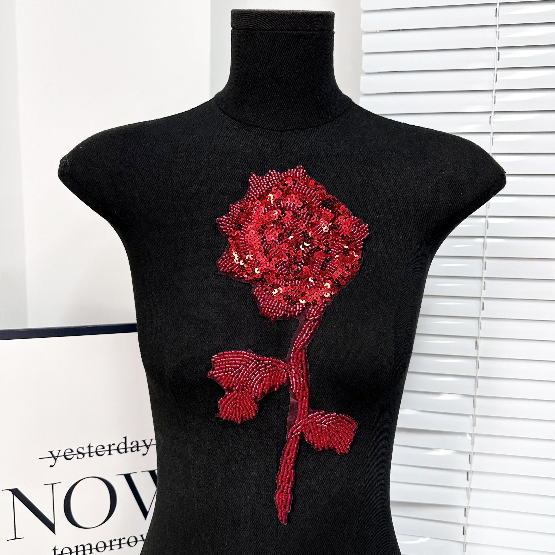 Nuevo transfronterizo tridimensional esquinilla cuentas clavos cuentas tela de encaje pegatinas flores ropa camisa de camisa decoración image 2