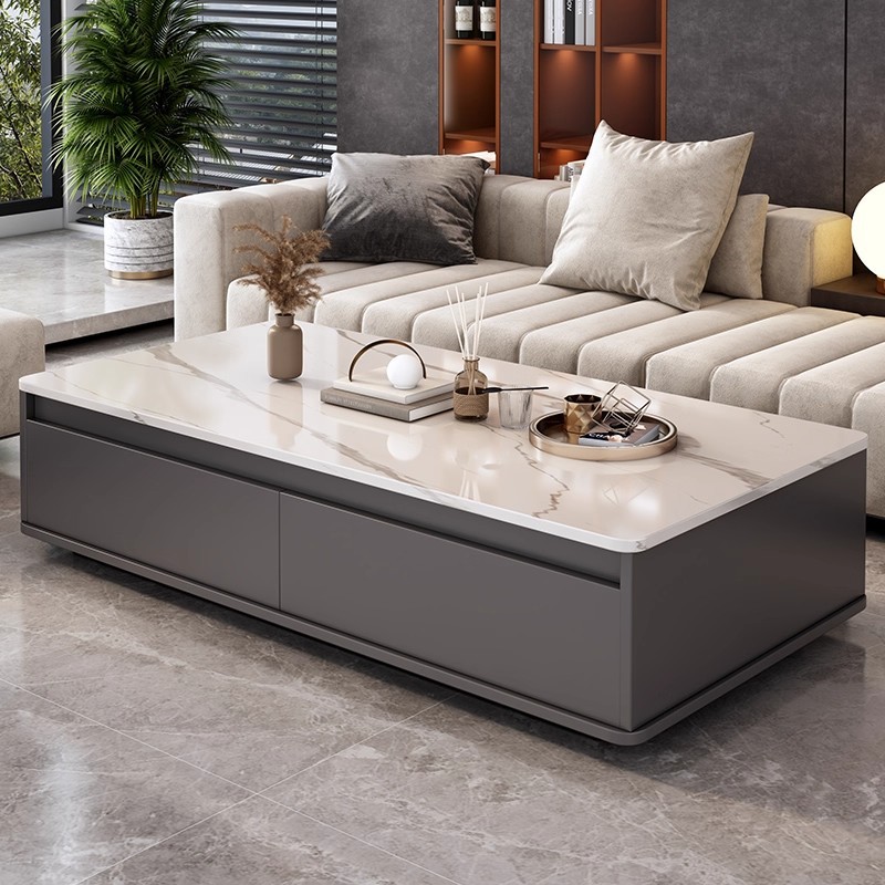 Mesa de té sala de estar doméstica 2026 nuevo estilo de lujo ligero de alto nivel sensación de pequeña casa moderna simple creativa mesa de té cuadrada